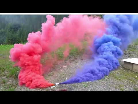 Pyro-Rauchbombe Bicolor Blau&Rot